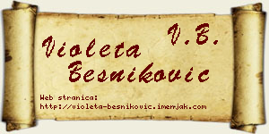 Violeta Besniković vizit kartica